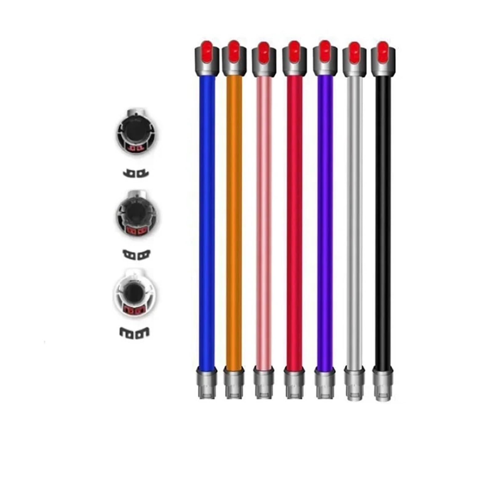 Barre de tuyau droite, barre de libération, tube de baguette, pièces de rechange pour aspirateur, tige d'extension compatible avec Dyson, V6 DC58 DC59 DC61 DC62 (violet B)