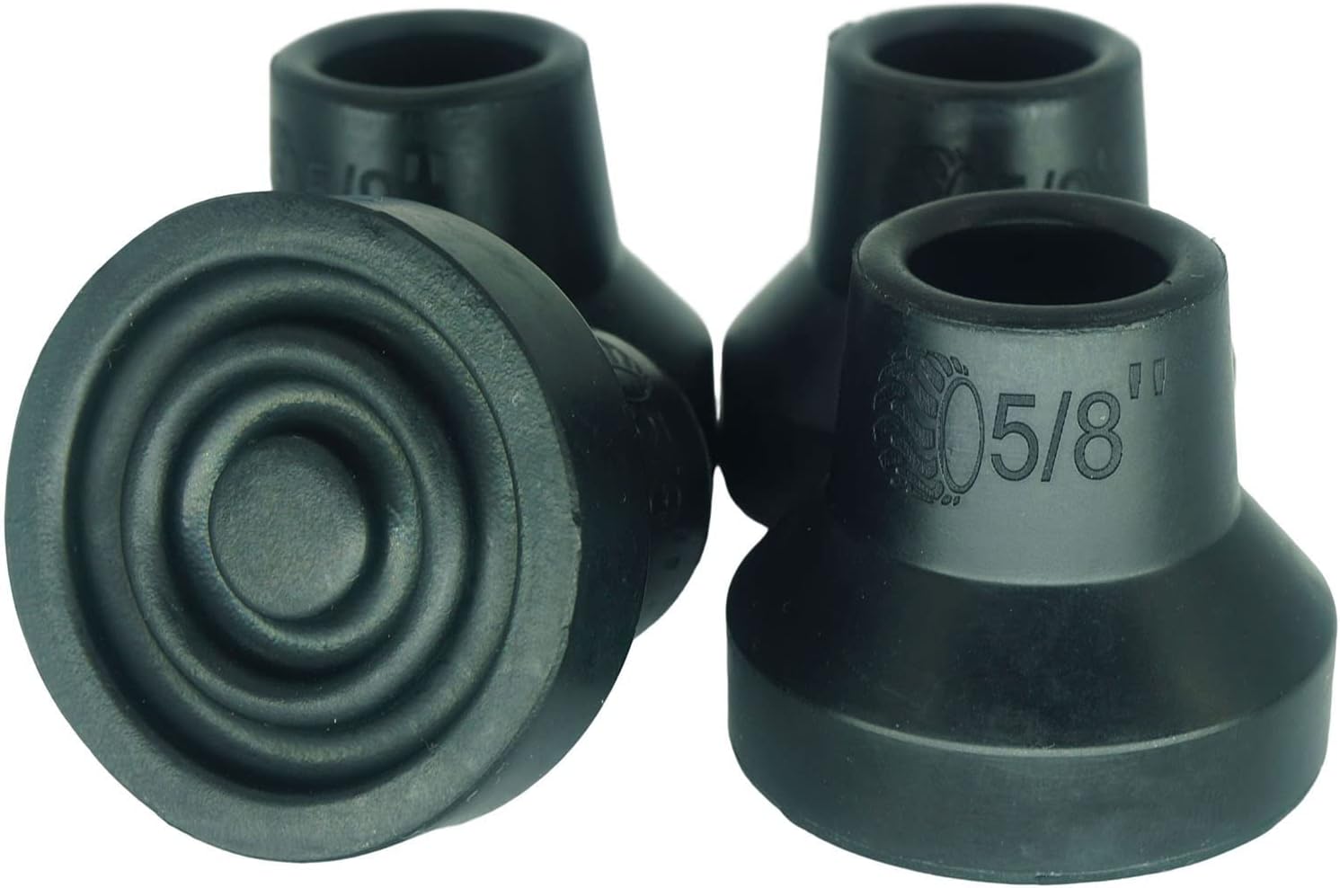 16pcs 1/2" Quad Cane Tips Black and Grey