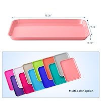 Vista 101 de JMU 20 bandejas dentales autoclave plástico Procedimiento plano para instrumentos, 13.25 x 9.75 pulgadas, tamaño B (rosa)