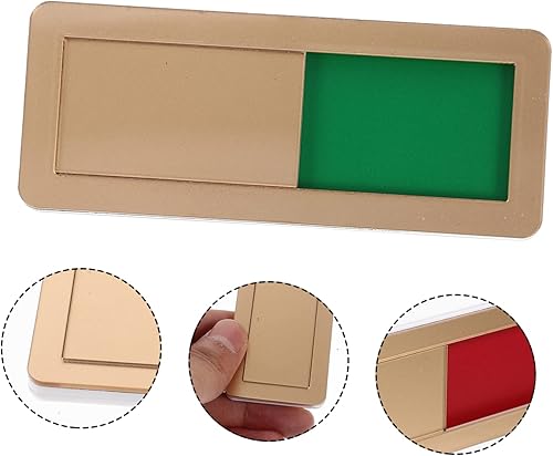 Miniatura 7 de STOBOK 3 unids auto placa en blanco signos ocupados Do & Red Indicador Oficina Scratch Oro o No Habitación Verde Palabras X Ya sea dorado dorado sin