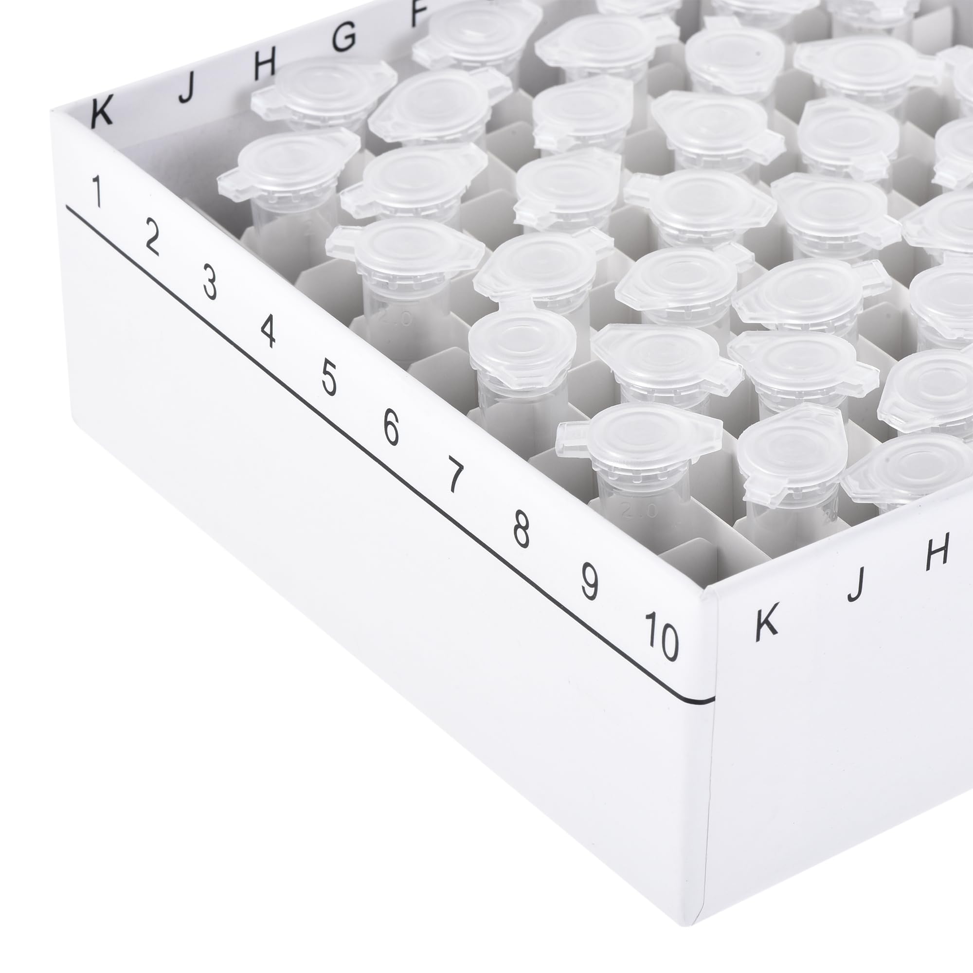 QUARKZMAN Zentrifugenröhrchen Gefrierlagerbox 100 Plätze Wasserdichter Karton Kryogenischer Halter für 1,5/1,8/2ml Mikrozentrifugenröhrchen Proben, 6in1 Set