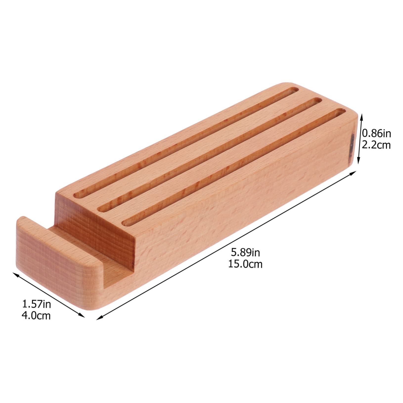 Toyvian 1Pc Beech Guitar Pick Storage Box Multipurpose Holder Mobile Phone Stand Khaki Durable Guitar Plectrum Container for Travel Concerts Music Events More