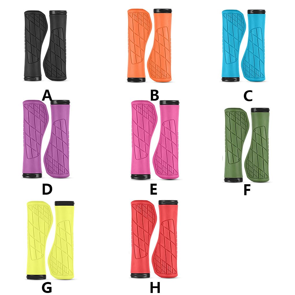 1 Paia Biciclette Manubrio Grip Traspirante Ergonomico Antiurto Impermeabile Sostituzione Maniglia Bar End Accessori Rosa Rosso