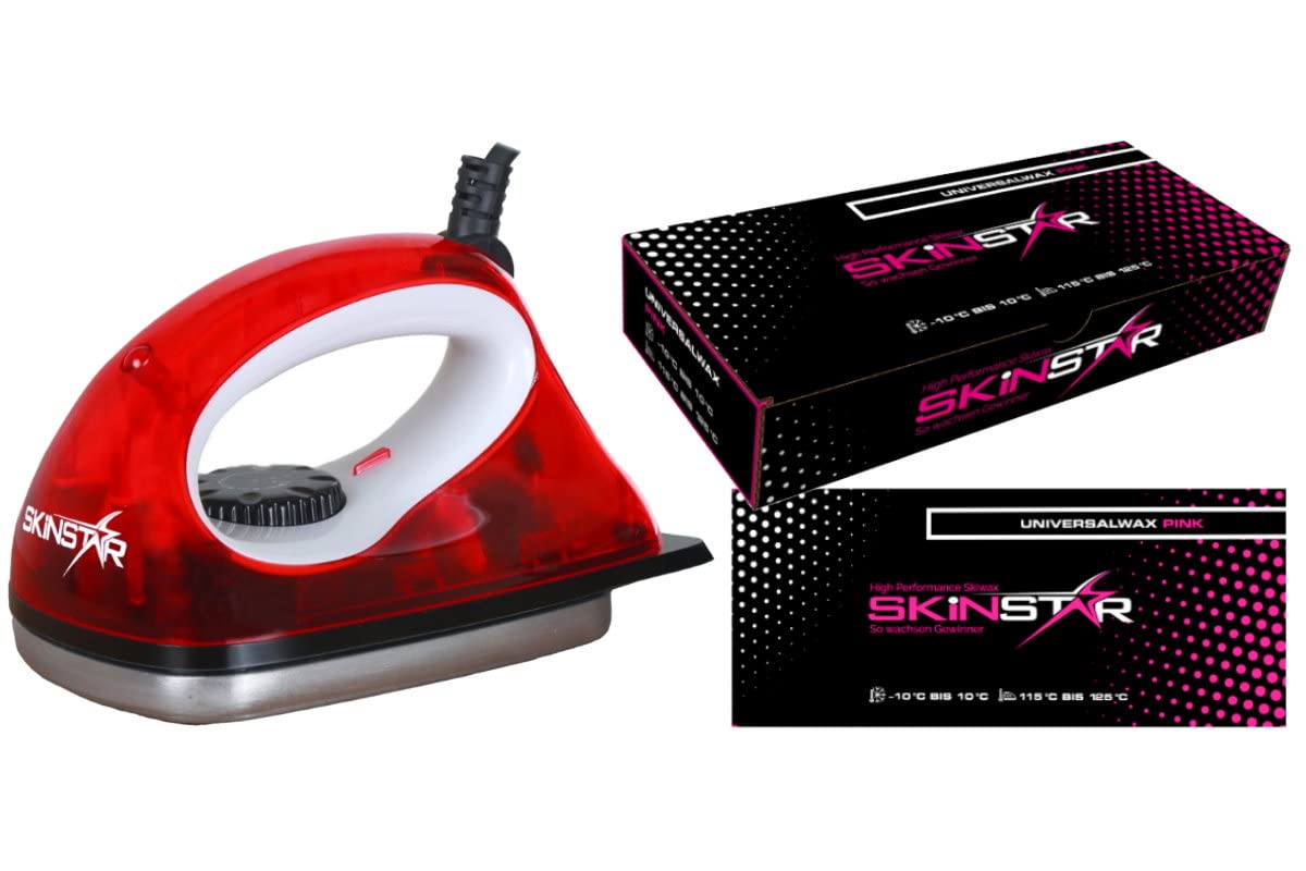 Skinstar Skiwach-Set de Départ Kit 2-teilig avec Fer de Fartage Universel Cire Tout en Un