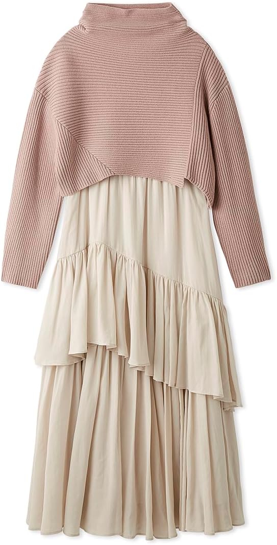 Amazon.co.jp: [スナイデル] アシメリブニットコンビワンピース