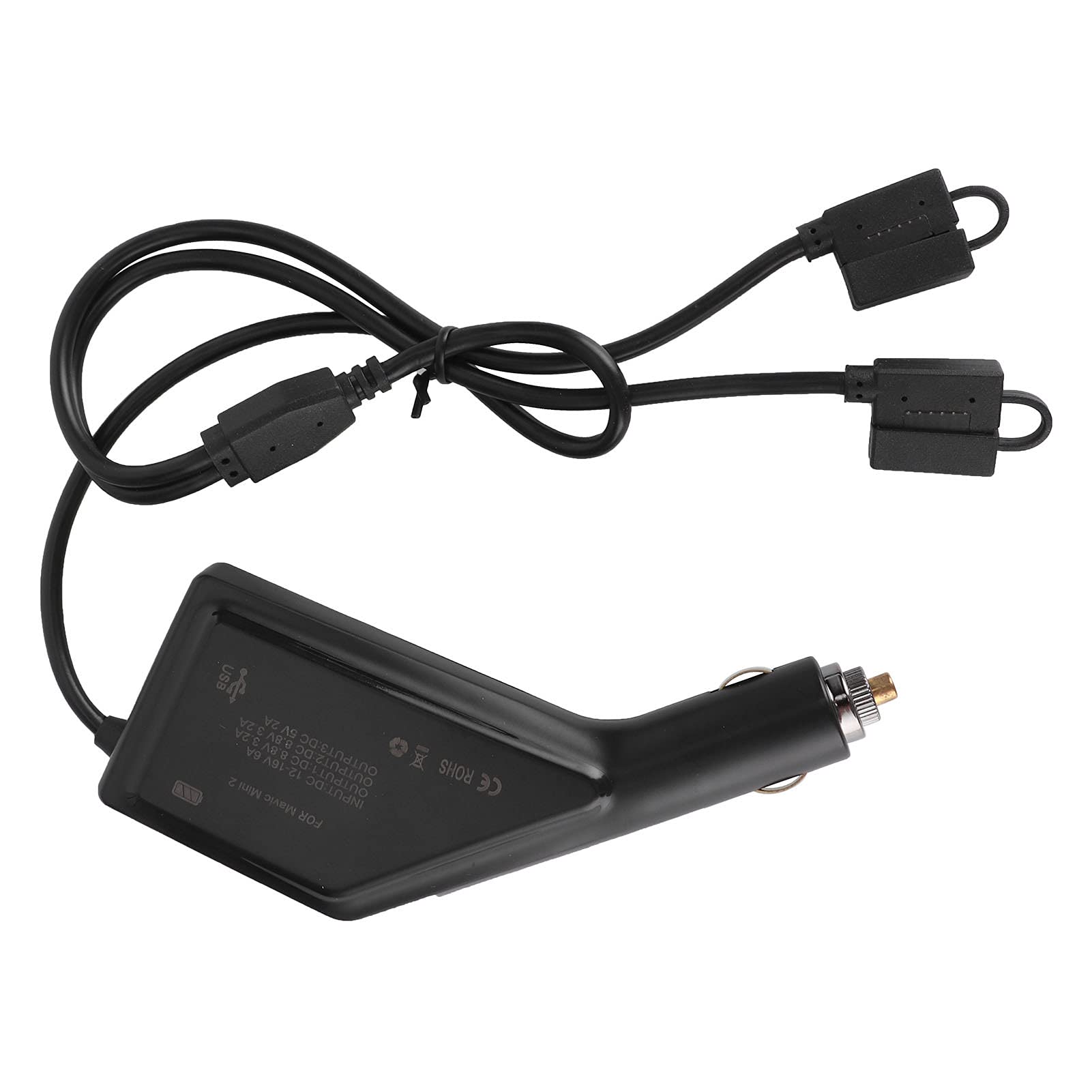 Cargador de batería USB para dron de coche, carga dual para Mini 2, accesorio de viaje, ligero, color negro
