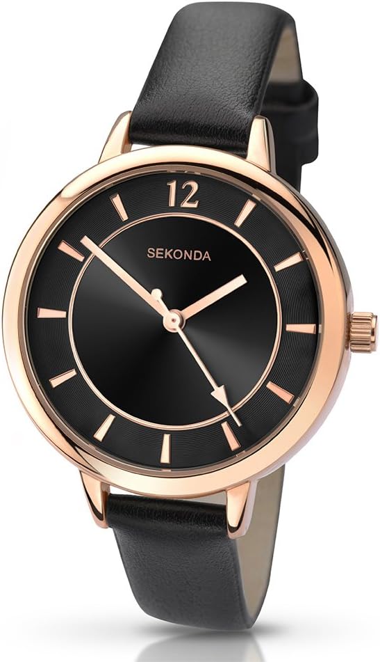 Sekonda Women's Analogue Quartz Watch with 35mm Alloy Case, Analogue Display and PU Strap