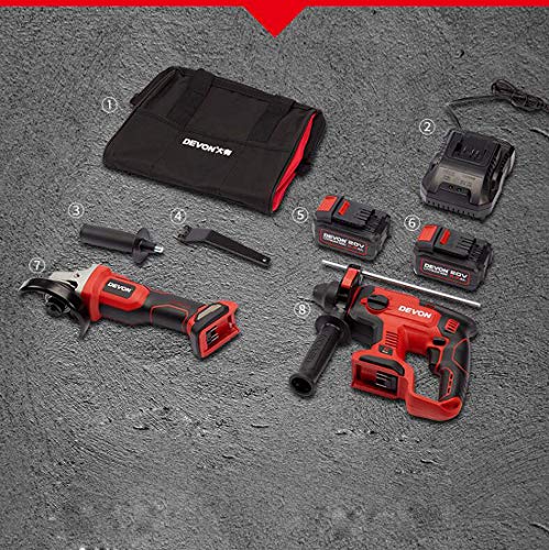 KUANDARDZ LED-Arbeitslicht Akkuschrauber Akku-Bohrschrauber Akku-Schlagbohrschrauber Rutschfestes Design kompaktes… – Bild 7