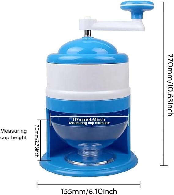 Slushie Machine, DIY Manual Shaved Ice Crusher Machine, Slushy Maker with Hand Crank, Slush Machine, Snow Cone Machine for Party Making Snowcones Ice Cream and Slushy
