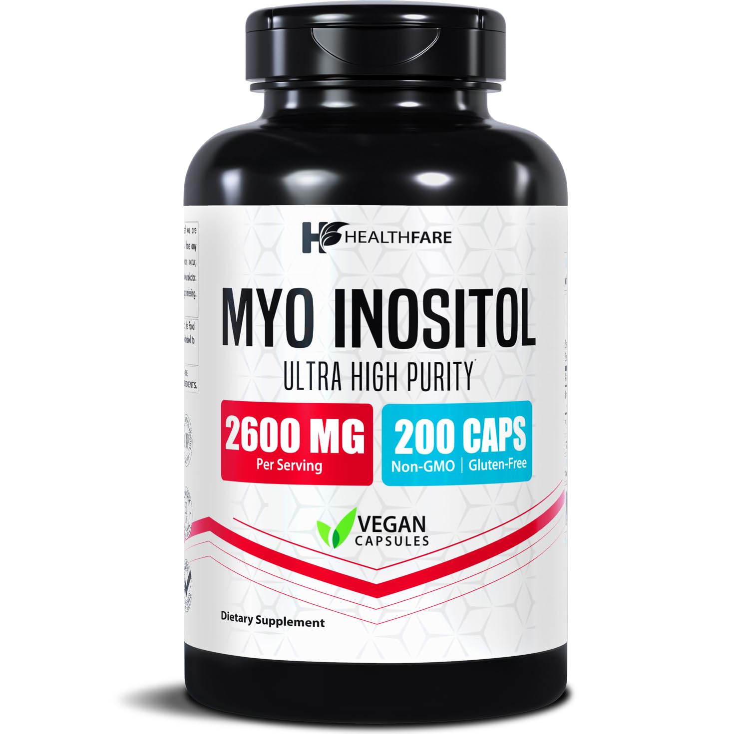 Healthfare Myo Inositol 2000mg | 200 Capsules | Ultra Strength | Healthy Ovarian Support for Women | Vitamin B8