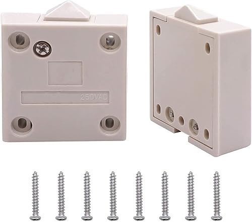 BUDAY 2 unids armario blanco interruptor táctil gabinete interruptor de lámpara normalmente cerrado automático puerta táctil interruptor