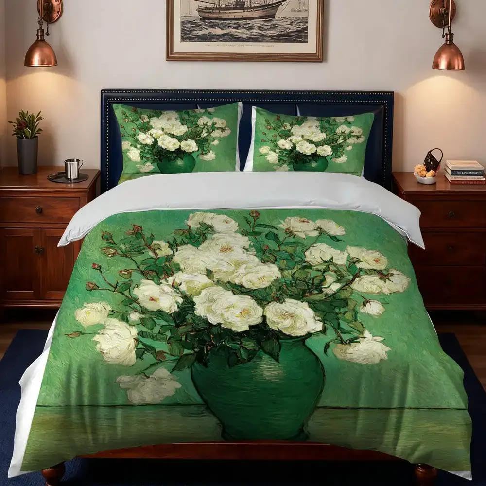 Housse de couette impressionniste 120x200 parure lit haut de gamme