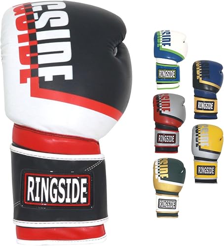 Ringside Bullet Sparring - Guantes de boxeo de cuero sintético de alto rendimiento para boxeo, artes marciales mixtas y muay thai, ajuste seguro,