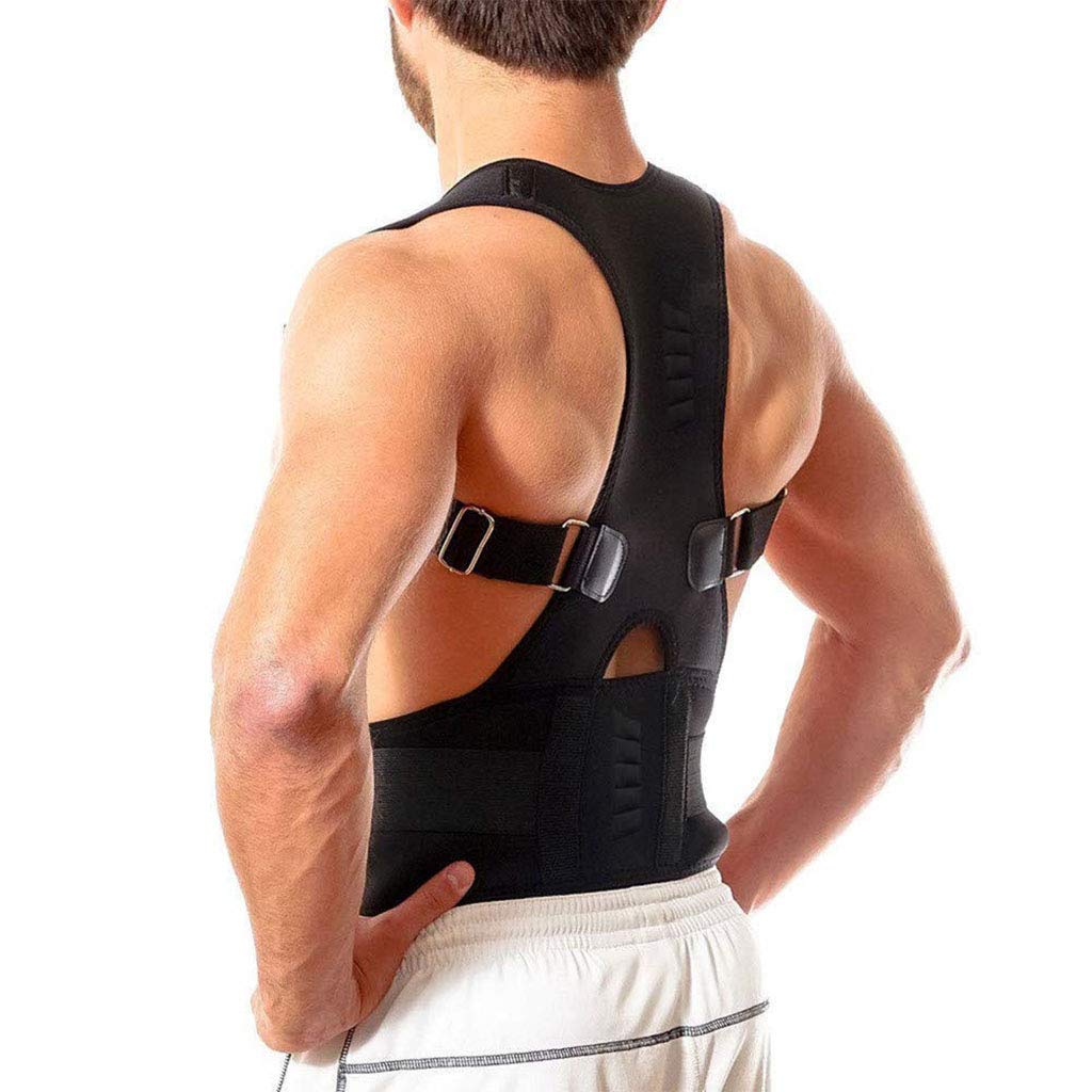 GEOOGPosture Corrector Fully Adjustable Support Back Brace for Men and Women Improves Provides Lumbar Lower Upper Pain Relief