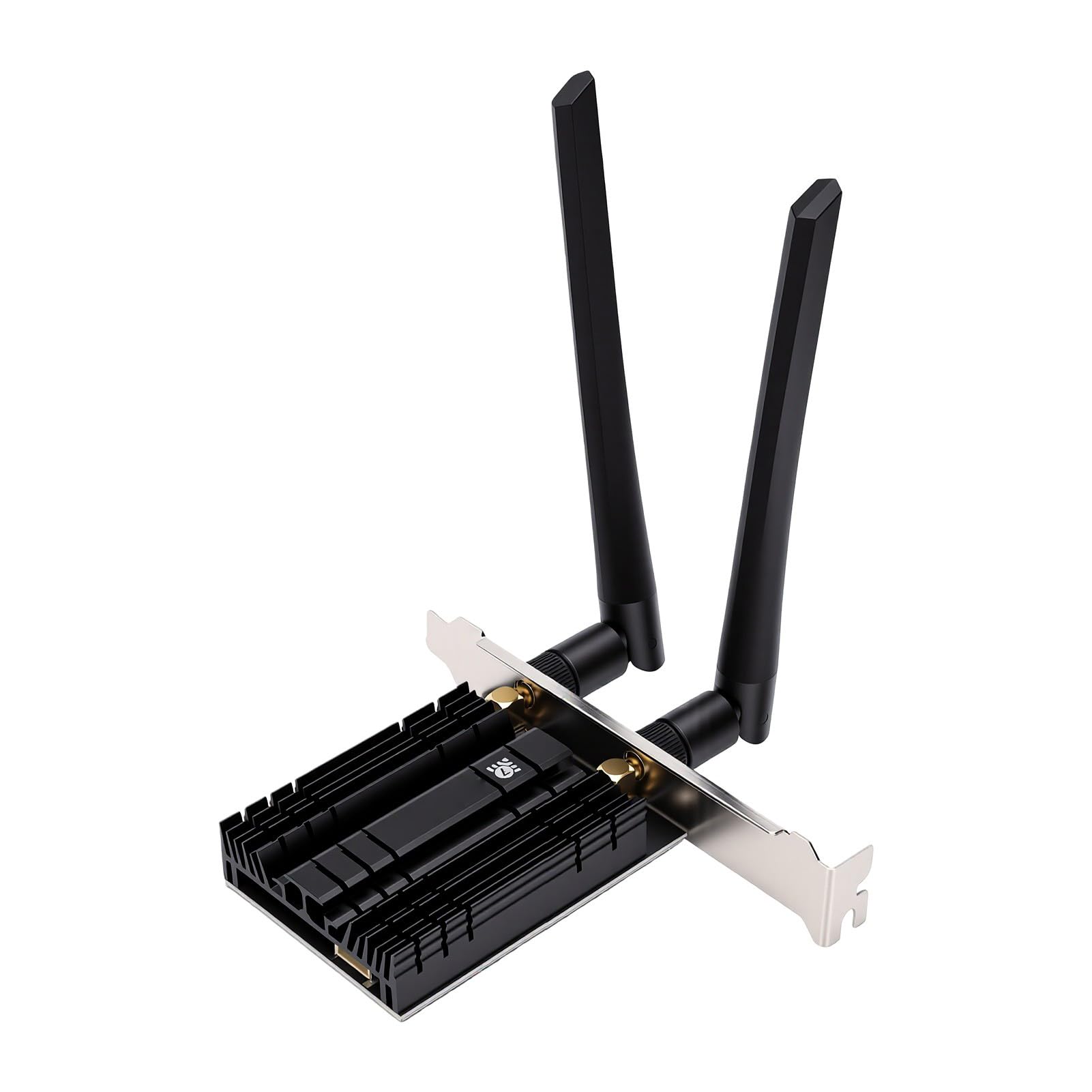 Scheda Wireless WiFi 7 NGFF, Scheda di Rete Wireless Bluetooth 5.4 2882Mbps Tri Band 6GHz con Interfaccia PCIe, Antenne 6dBi per Giochi e Streaming