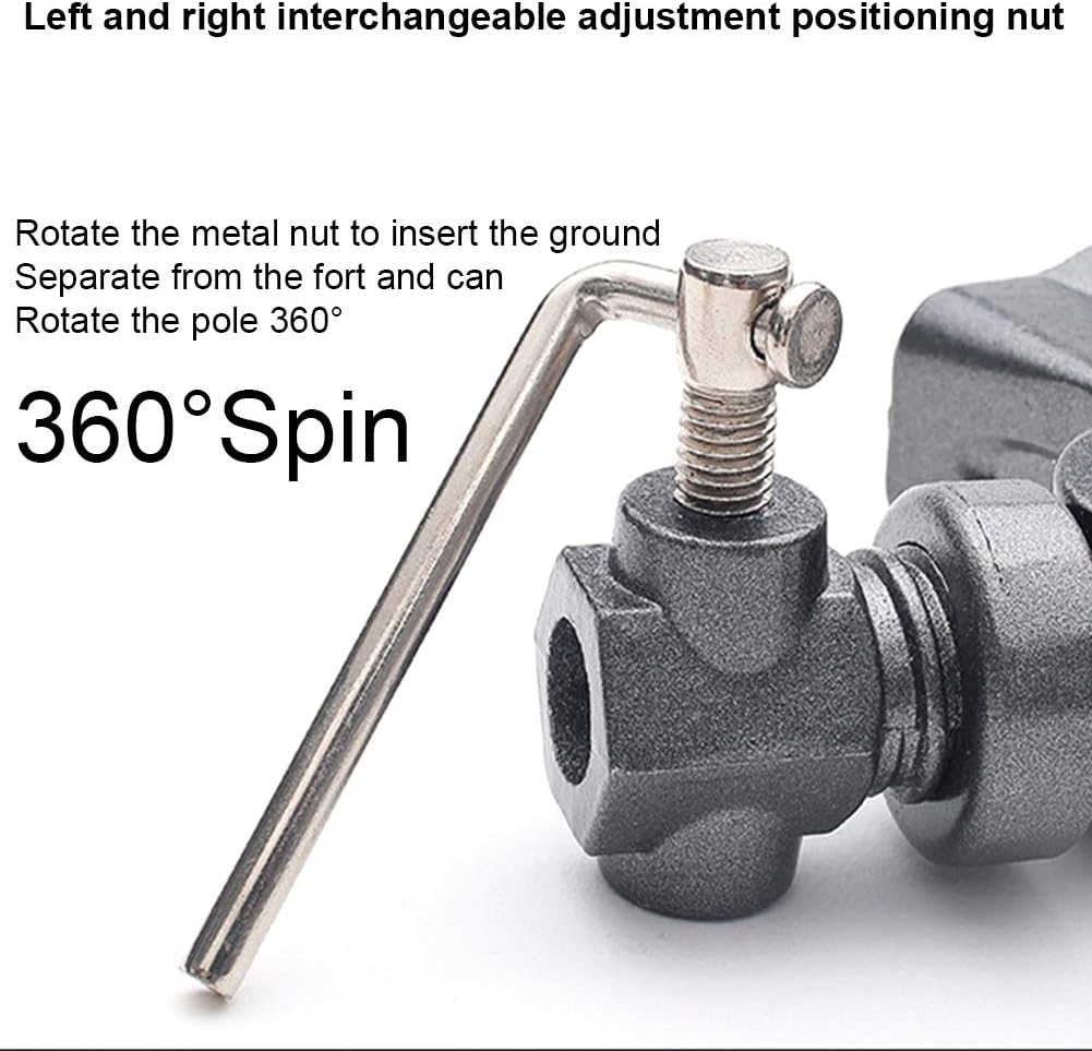 Upgraded Rod Holders for Bank Fishing, Fishing Pole Holder, Stainless Steel Fish Rod Rack, 360 Degree Adjustable Fish Pole Stand, Folding Catfishing Equipment