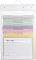 Smead Organizador de parede em cascata geração 2, 6 bolsos, tamanho carta, (92064), Transparente/pastéis