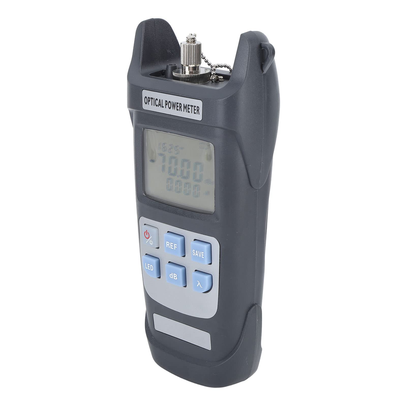 Medidor de Potencia de Fibra óptica, -50 a +26 DBm Medidor de Potencia de Fibra óptica 10 Longitudes de Onda Interfaz de 2,5 Mm Probador de Cable de Fibra óptica, Conectores de