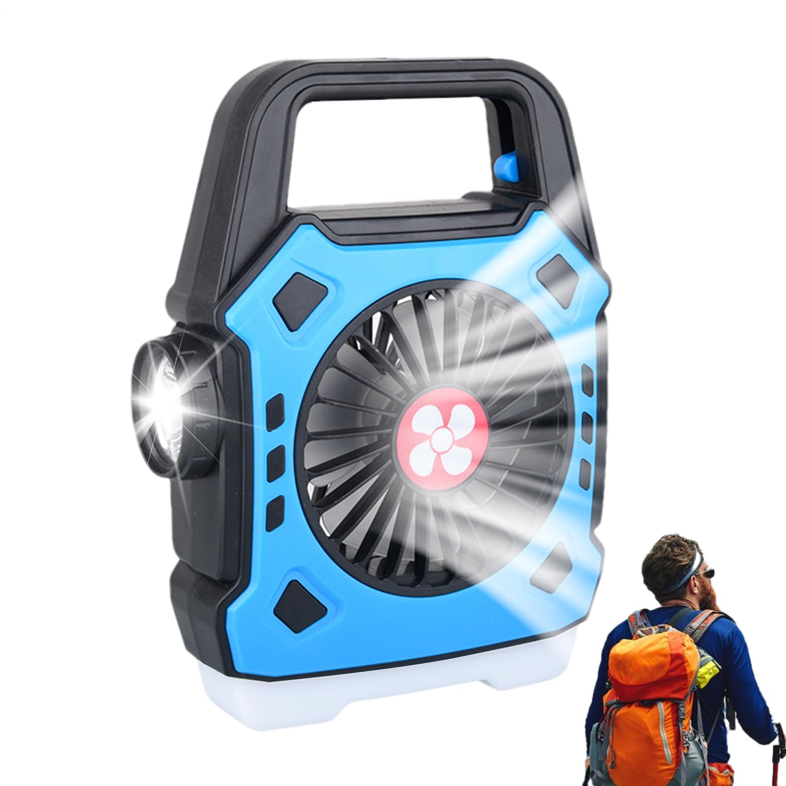 Ventilateur de camping pour tente avec éclairage autonome de voyage