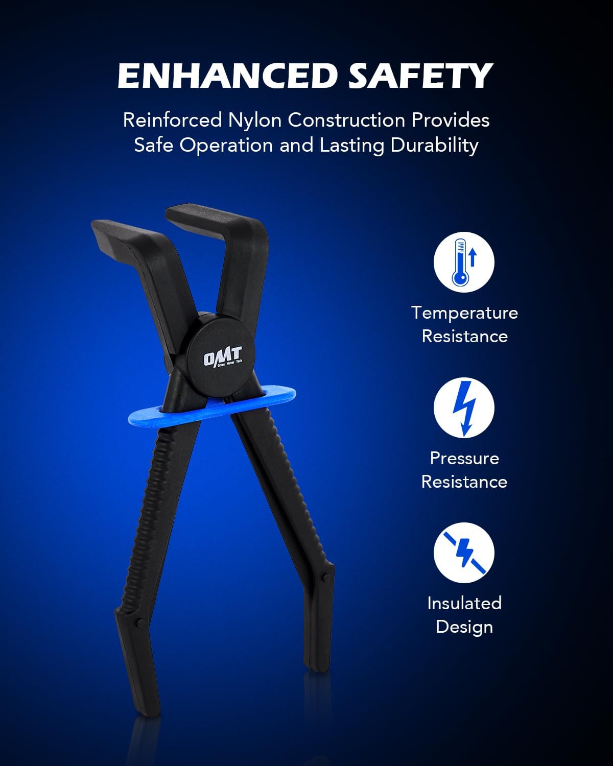 Orion Motor Tech Hose Pinch Off Pliers, 6 Piece Hose Pinch Off Pliers Set for Flexible Hoses Brake Fuel Coolant Hoses Maintenance, Hose Pinch Pliers with Straight and 90° Pliers - Image 5