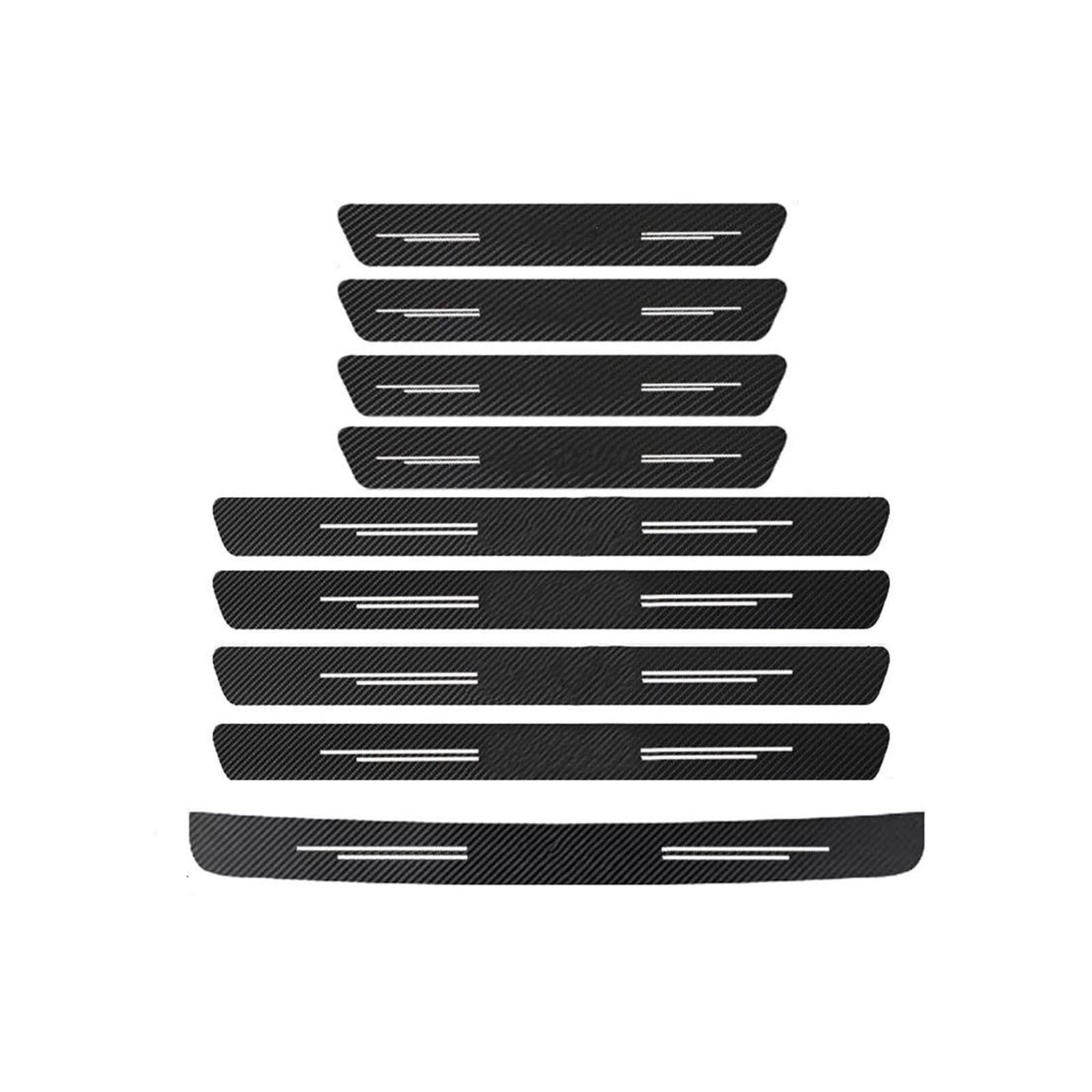 for Nissan for Xtrail for X-Trail T30 T31 T32 2021-2018 2020 Auto Carbon Fiber Decals Stickers Car Door Threshold Scuff Accessories(9Pcs)