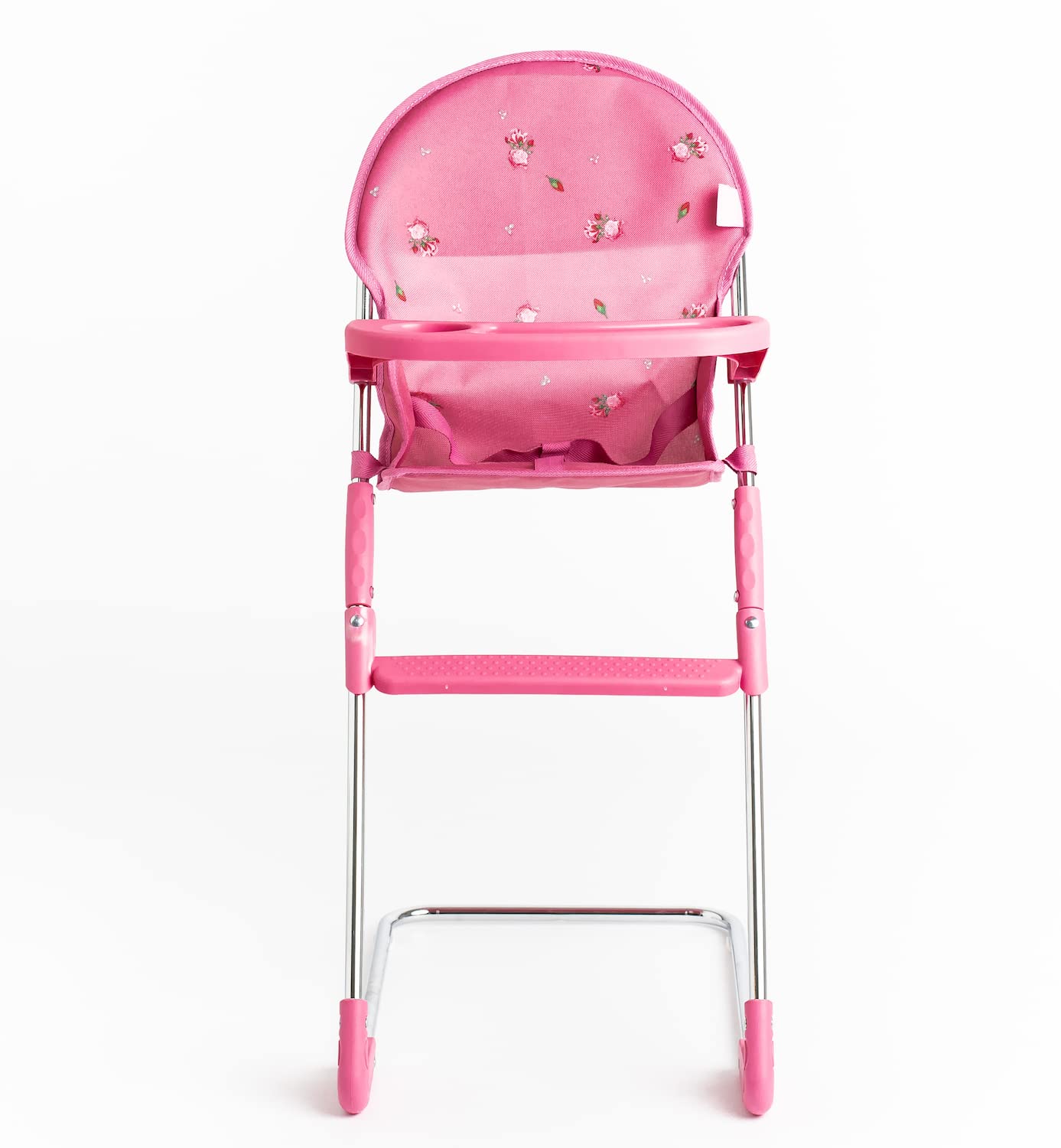 Roma Dolls High Chair, Foldable Baby Doll High Chair with Tray, Cute bear Print, Metal Frame, Fits Dolls 28-42cm - Image 3