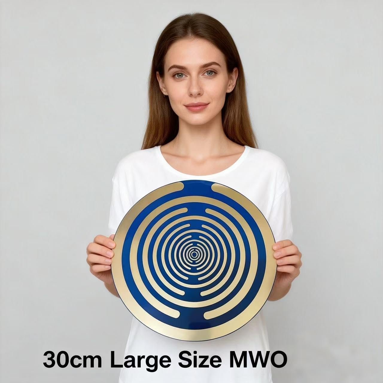 Extra großer Charm, 30 cm, Lakhovsky MWO-Scheibe, mehrwelliger Oszillator, Kupferspule, verbessertes Verschlüsselungsdesign, blau-goldene Farbe