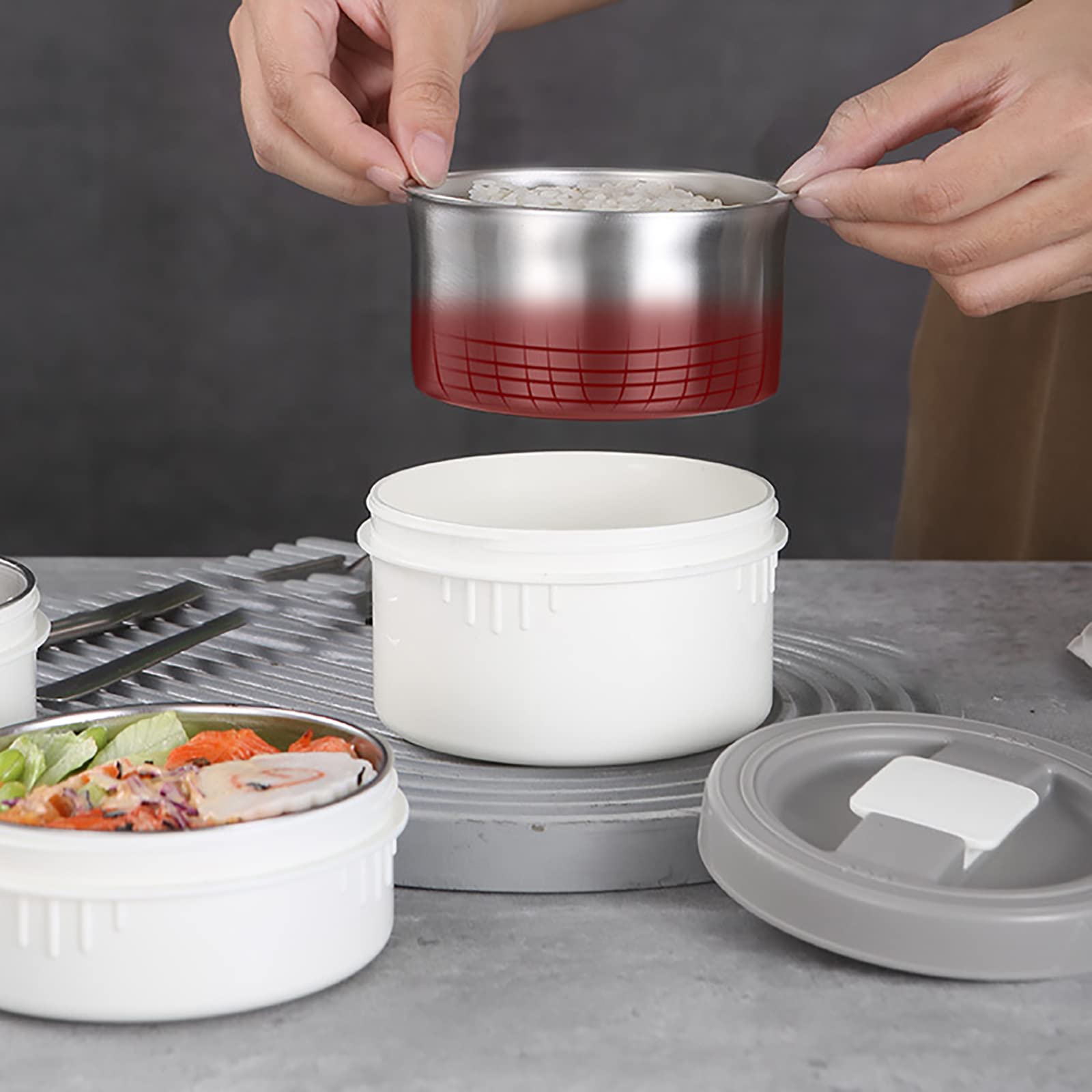 Amazon｜保温ランチジャー 304ステンレス鋼 大容量 食べやすい 速い熱