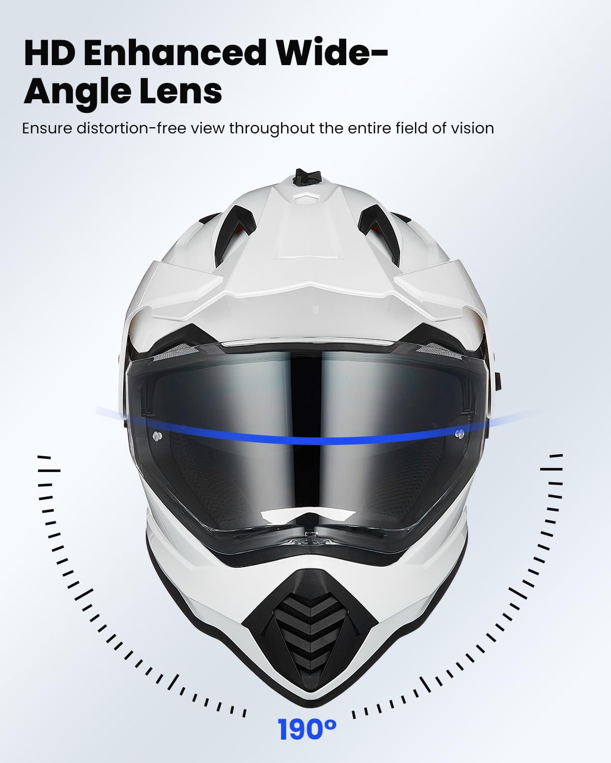ILM Casco Moto Cross Integrale Donna Uomo ECE Omologato con Doppia Visiera Casco Moto Motocross WS902