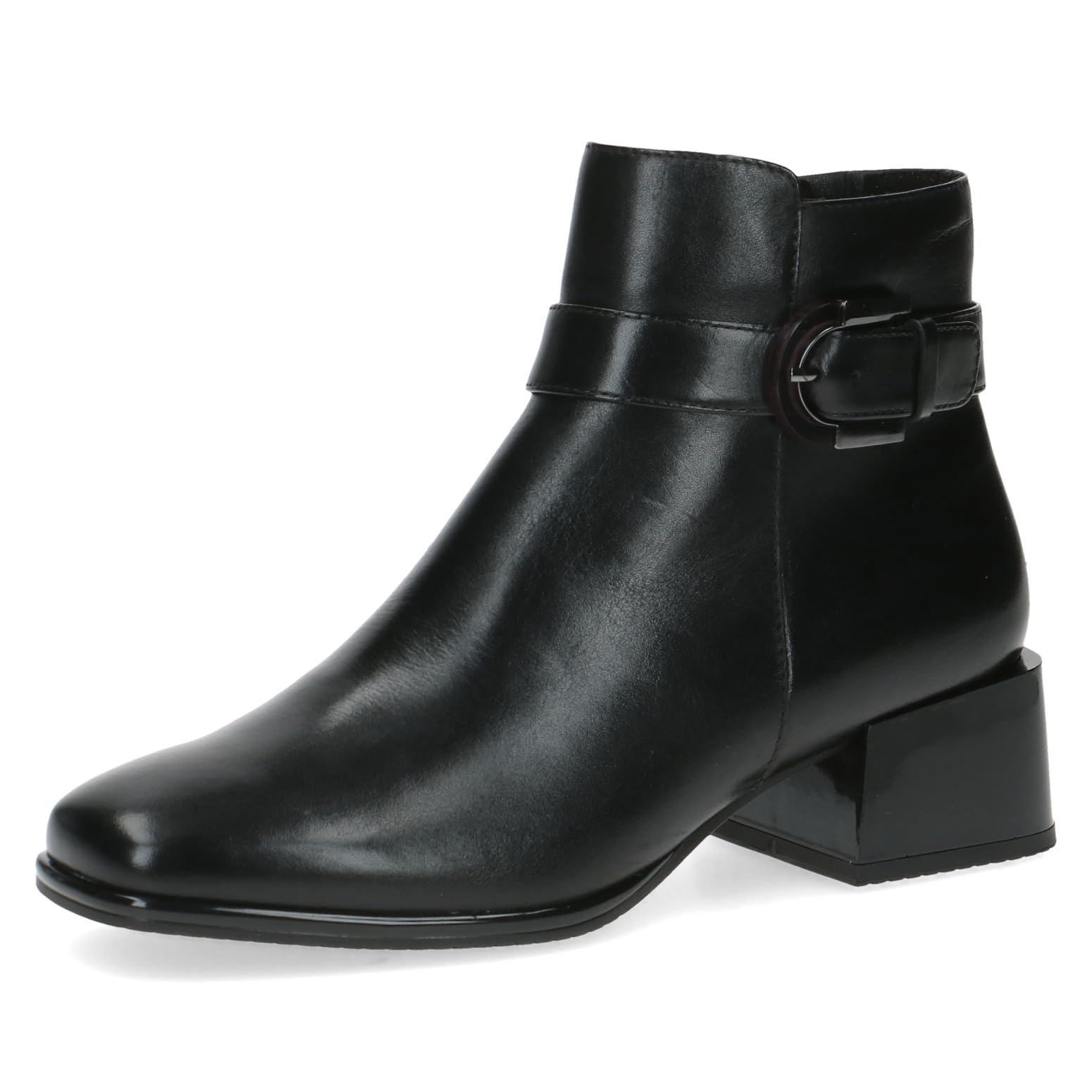 CAPRICE Women's ankle boots with heel in leather low heel Width G, Black (Black Nappa), 5 UK