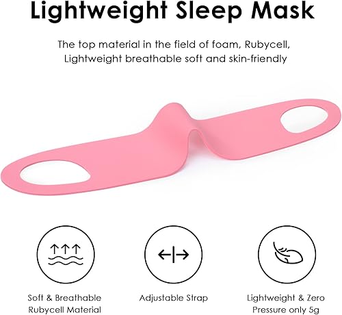 Miniatura 5 de FRESHME Máscara de dormir ligera y transpirable con bloqueo de ojos para dormir con correa elástica para colgar en las orejas, para todas las