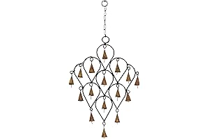 12-Inch Brass Windchime with Decorative Bells by Deco 79