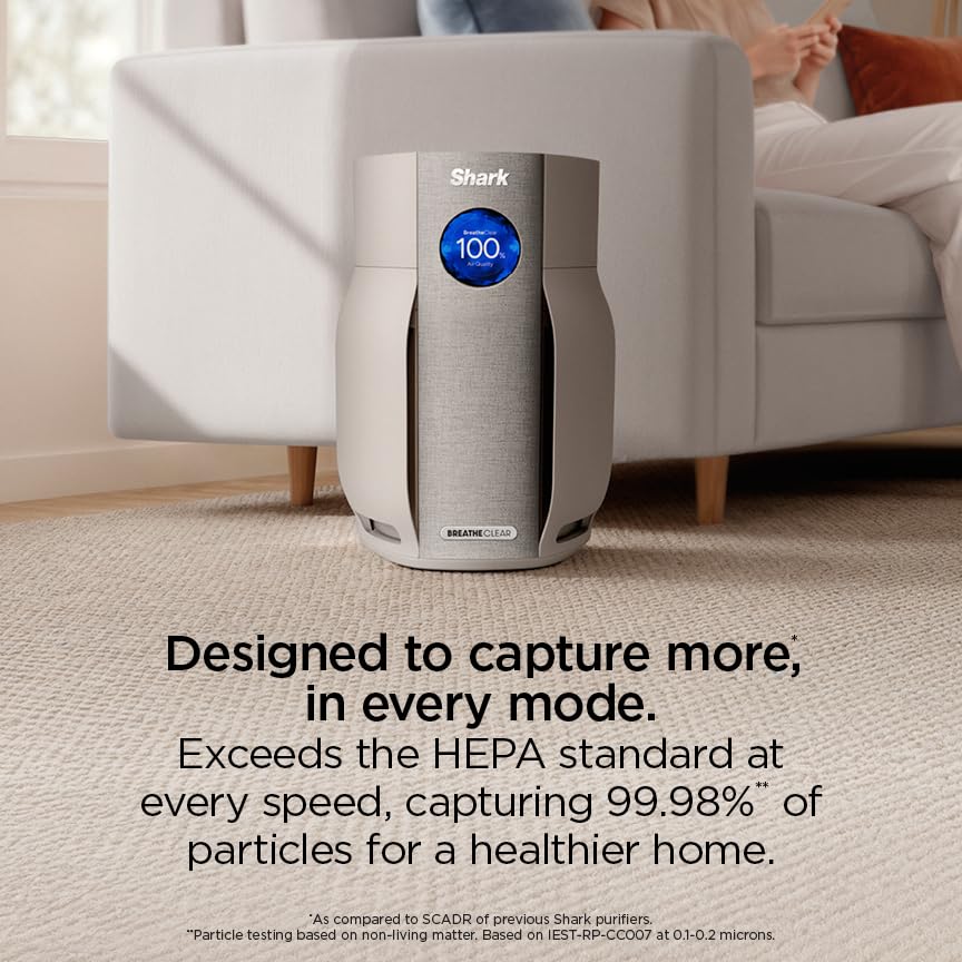 Shark BreatheClear Smart Air Purifier, HP162, Dove - image 9