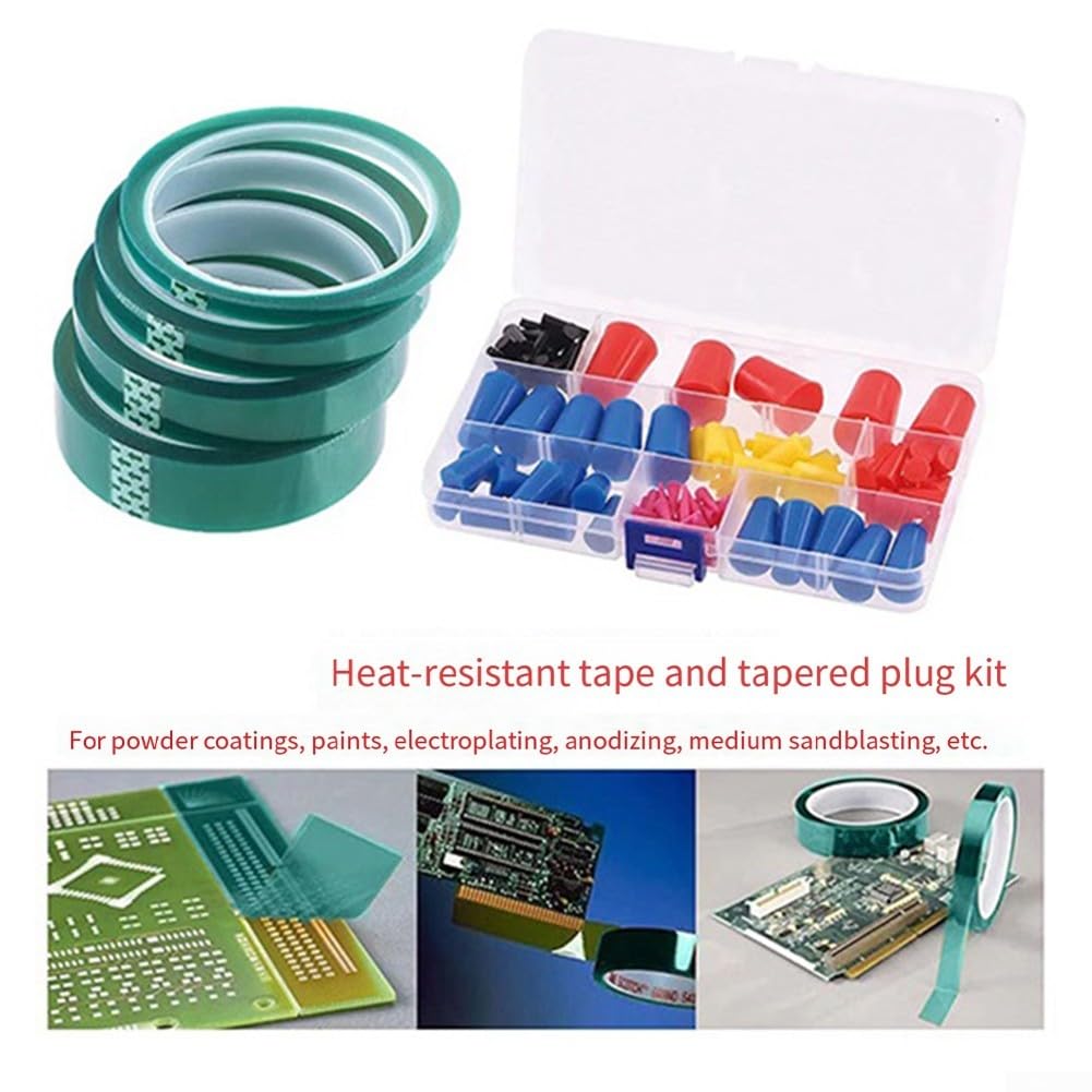 100 Pack Conical Silicone Stoppers Set Tapered Rubber for Industrial Use 8 Sizes Flexible Sealing Hardware Accessories