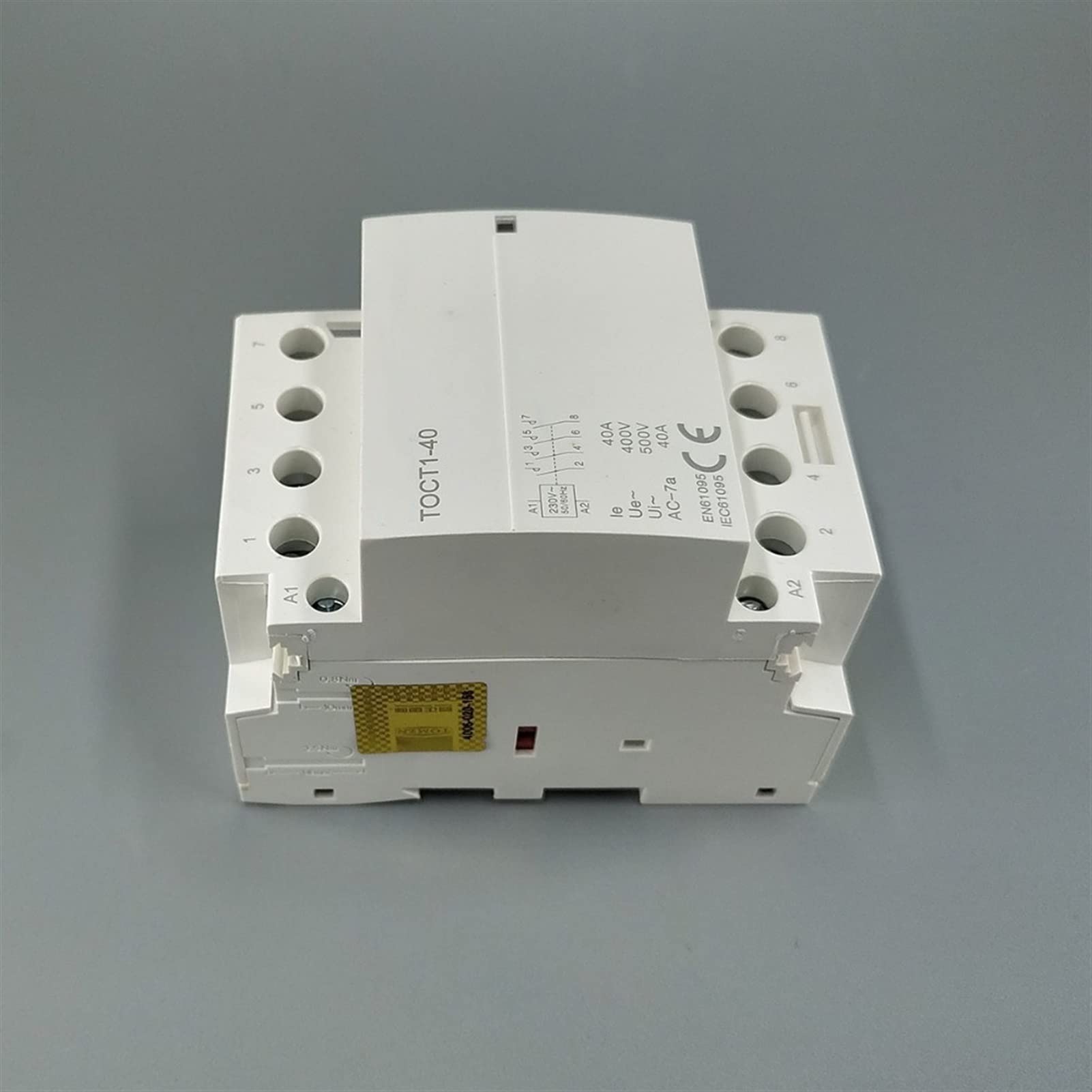 Contactor CT1 4P 40A 220V 400V ~ 50/60 Hz Carril DIN Contactores modulares de CA for el hogar 4no Electricidad Industrial
