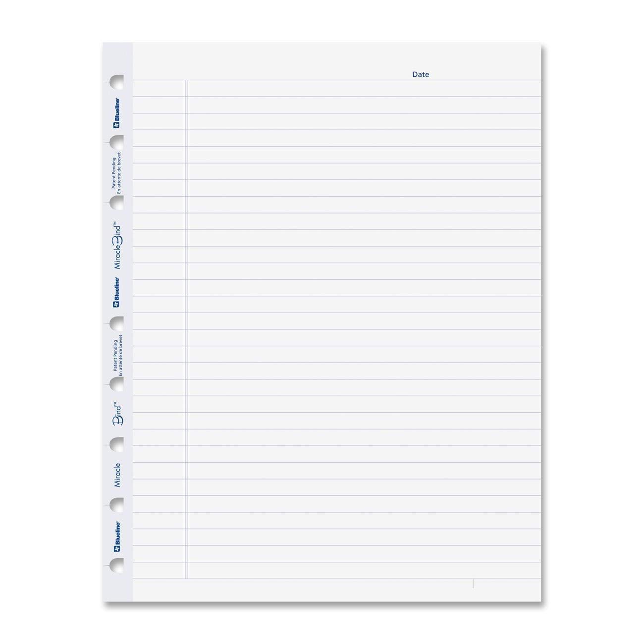 Blueline MiracleBind AFR9050R Nachfüllblätter für Notizbücher, 25 x 18 cm, 50 Blatt