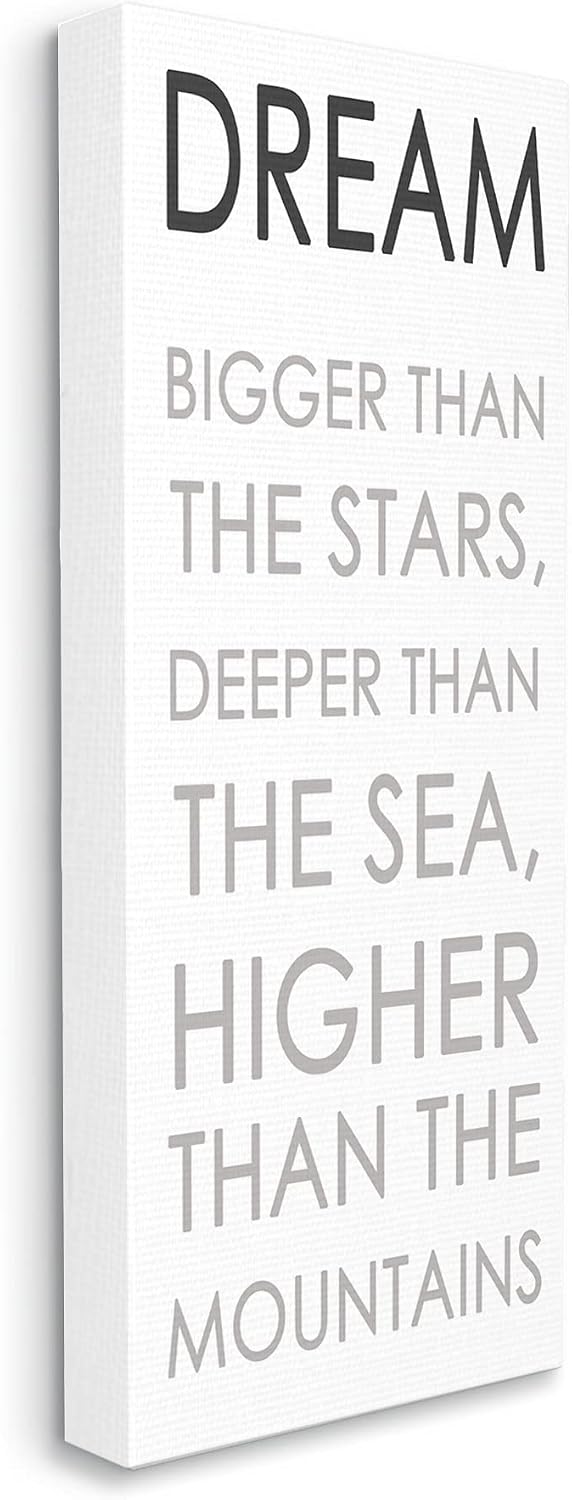 Stupell Industries Dream Bigger Than The Stars Motivational Kids Phrase