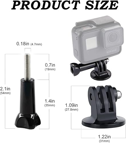 Miniatura 5 de Adaptador de montaje de trípode Accesorios de montaje de tornillo compatibles con Insta360 One X3 X2 RS R Go 2, Gopro Hero 11 10 9 8 7 6 5 4 3+ Max