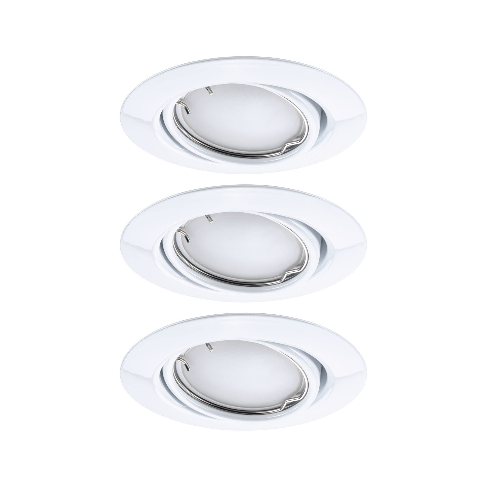 Paulmann 92466 LED Einbauleuchte Base Smart Home Zigbee Basisset schwenkbar rund 230V 3x4,9W 3x420lm dimmbar 90mm Weiß Metall RGBW+