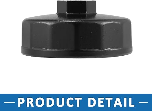 Miniatura 6 de Filtro de aceite para automóvil de 2.913 in, 14 flautas, llave de tubo de filtro de aceite, tapa de carcasa para Volkswagen Jetta 1999-2013, metal