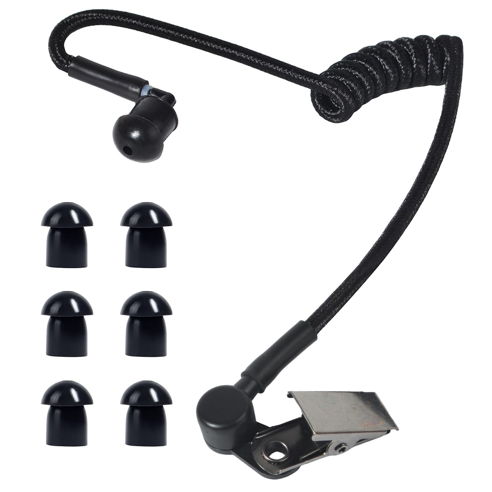 HYS Tubo acústico de Nailon. Accesorios para radiocomunicaciones, para Auriculares de policía de Seguridad (Negro) — view 11