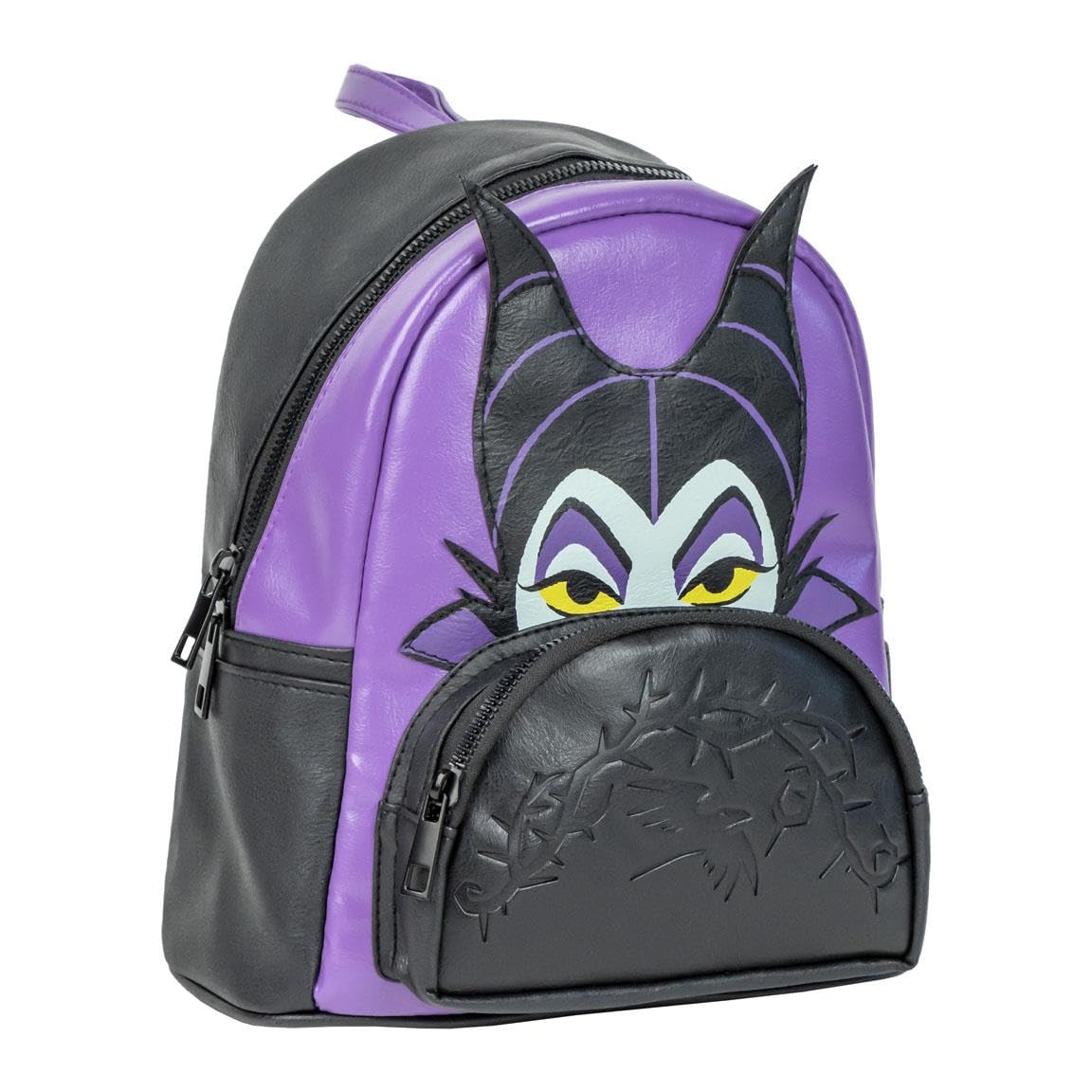 CERDÁ LIFE'S LITTLE MOMENTS -Disney Villain Casual Backpack - Black - 22.5x22.5x7.cm - Made of PU - Maleficent Print - Original Product