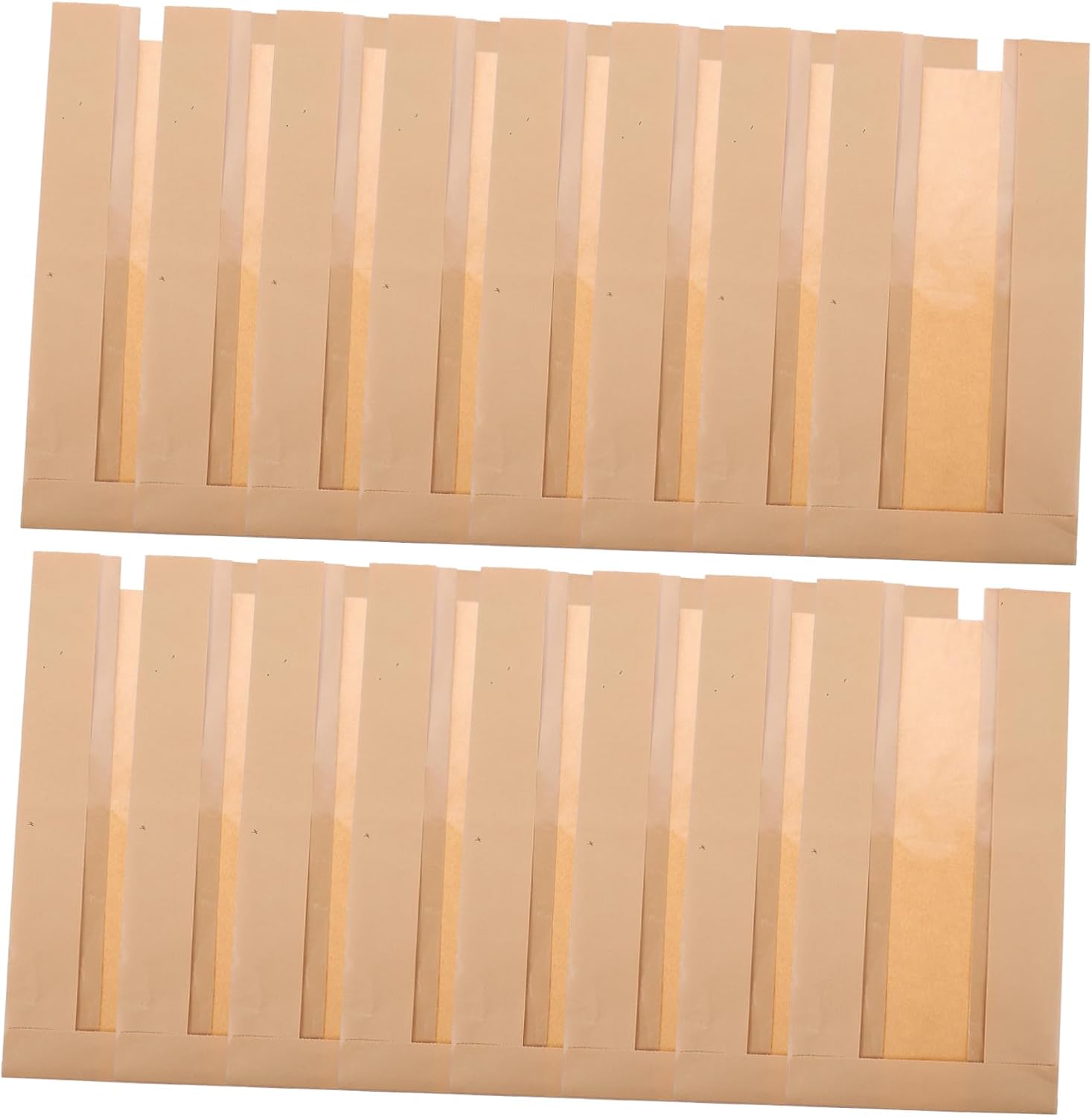ORFOFE 50pcs Kraft Paper Baking Bread Packaging Bags Bread Bags Stickers Paper