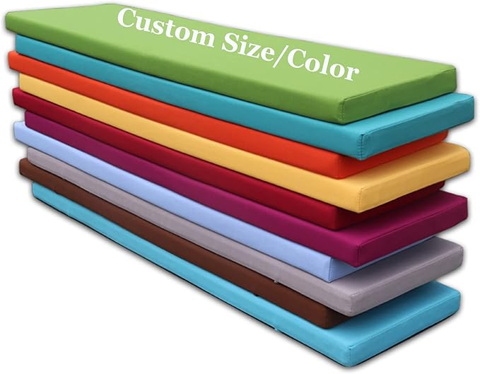 RAKTOV Custom Size/Colour Garden Bench Cushion Waterproof Patio