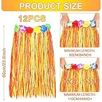 Unittype 12 pcs 24 inch hawaiian luau hula grass skirts for women girls hawaiian luau dance grass dress for halloween 9 61un5my0fvl. Sl500. Ss150