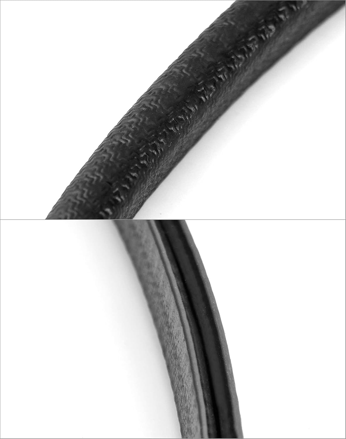 QWORK 50 Feet EPDM Rubber Edge Trim Seal Strip, Fits Edge 1/16" to 1/8"