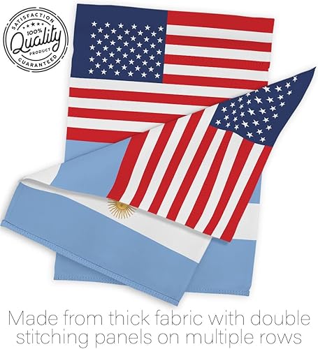 Miniatura 7 de Copa del Mundo Argentina Bandera de la Amistad de Estados Unidos, arte de pared, postes de bandera para exteriores, decoración al aire libre, tapiz