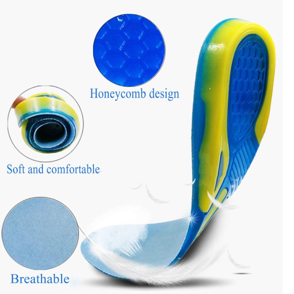 EDDGE Plantilla de Calzado Deportivo Suave de Gel Antideslizante de Silicona, Plantilla de Masaje, Zapatos ortopédicos for el Cuidado de los pies, cojín de Suela (Size : S)