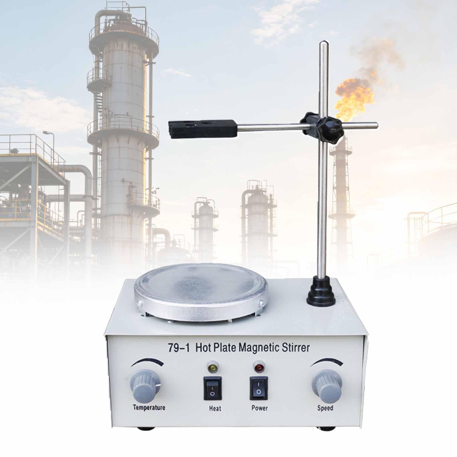 ERICAT Miscelatore a Doppio Controllo per Riscaldamento da Laboratorio da 1000 Ml, Agitatore Magnetico con Piastra Riscaldante con Potenza di Agitazione da 25 W, Intervallo 0-2400 Giri/min