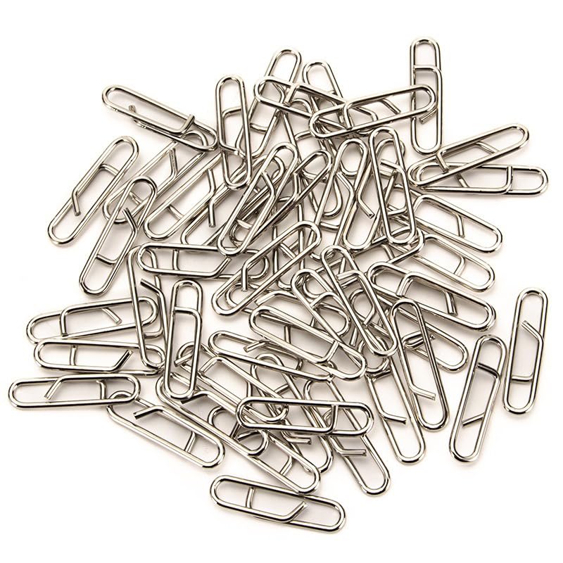 100 pcs Conectores de Gancho de Acero Inoxidable 15mm y 23mm miniatura 4